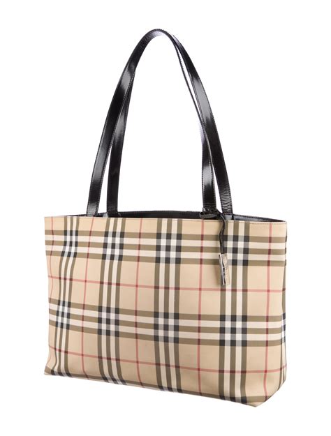 large burberry banner bag|Burberry checked canvas tote bag.